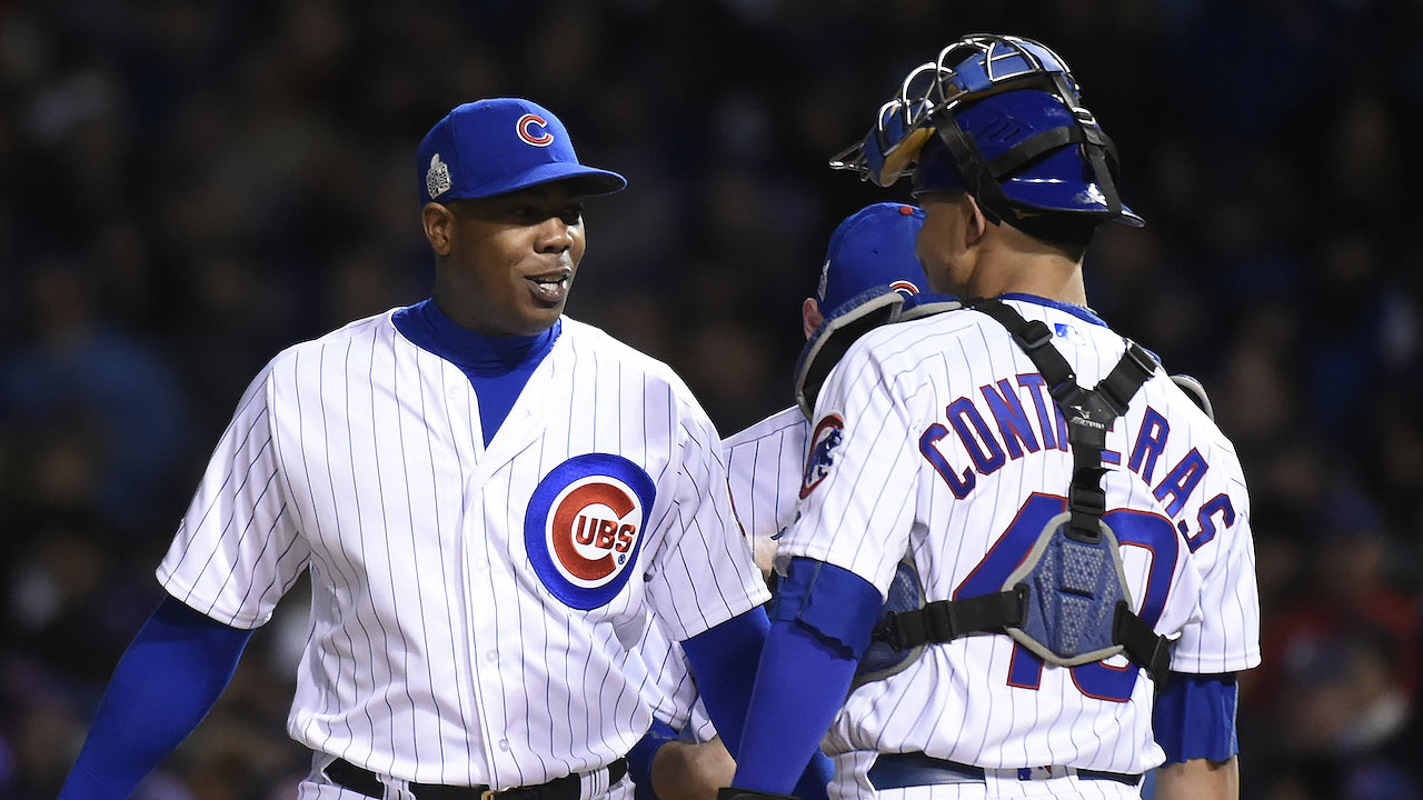 Chapman works OT as Cubs stay alive