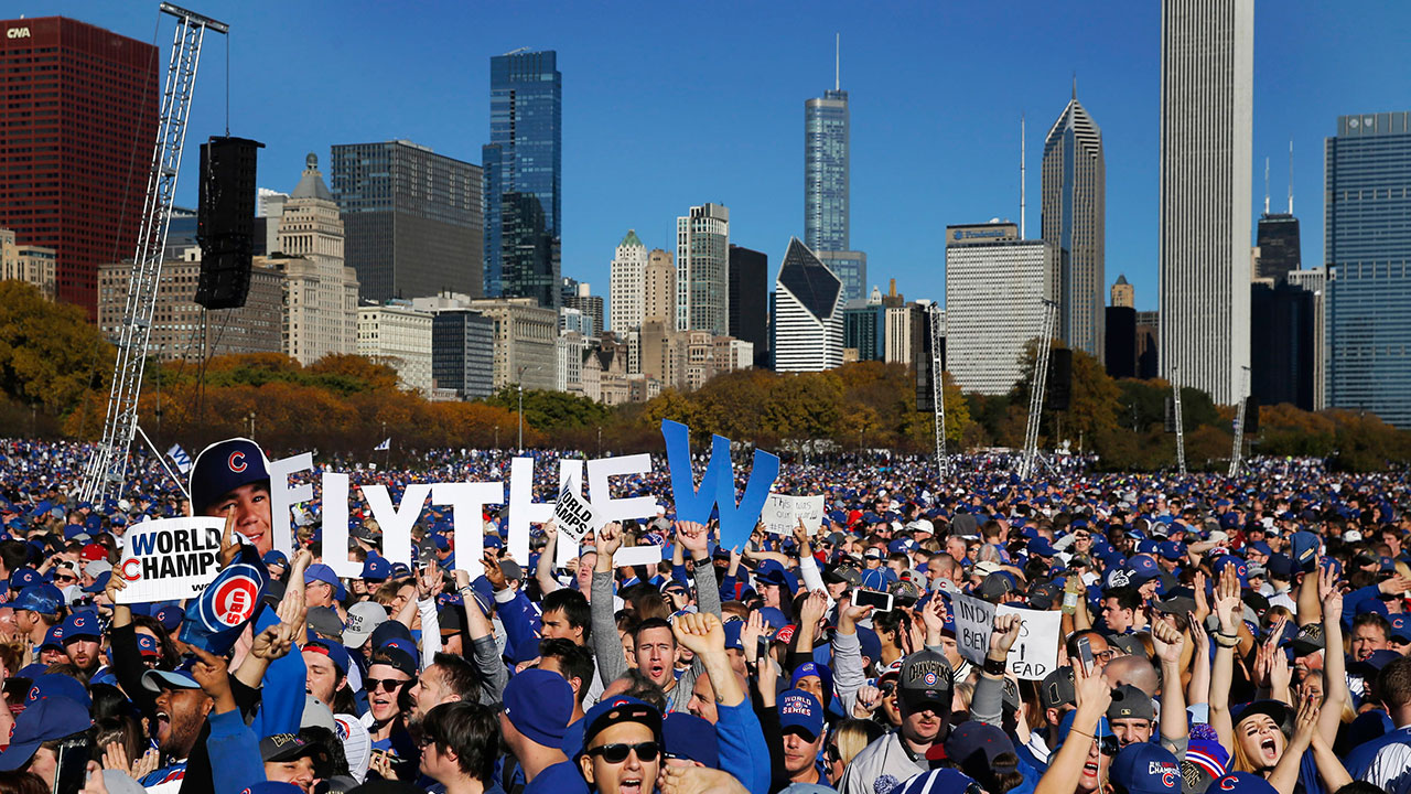 Ecstatic Chicago holds title parade for Cubs