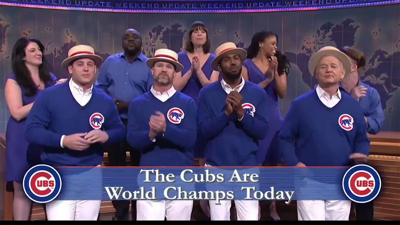 Sing and a skit: Cubs, Murray SNL stars!