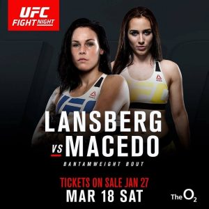 Lina Lansberg vs. Veronica Macedo added to UFC London for March 18