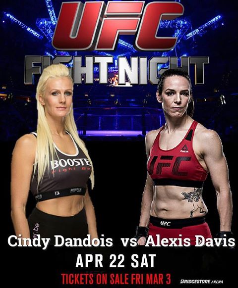 Cindy Dandois Fights Alexis Davis April 22nd at UFC Fight Night 108. 
