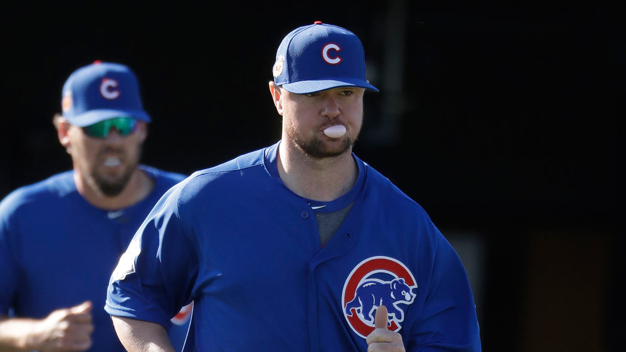 Lester gets work in during intrasquad game