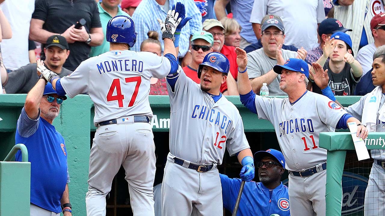 Cubs win with blasts, bloop, Red Sox oops