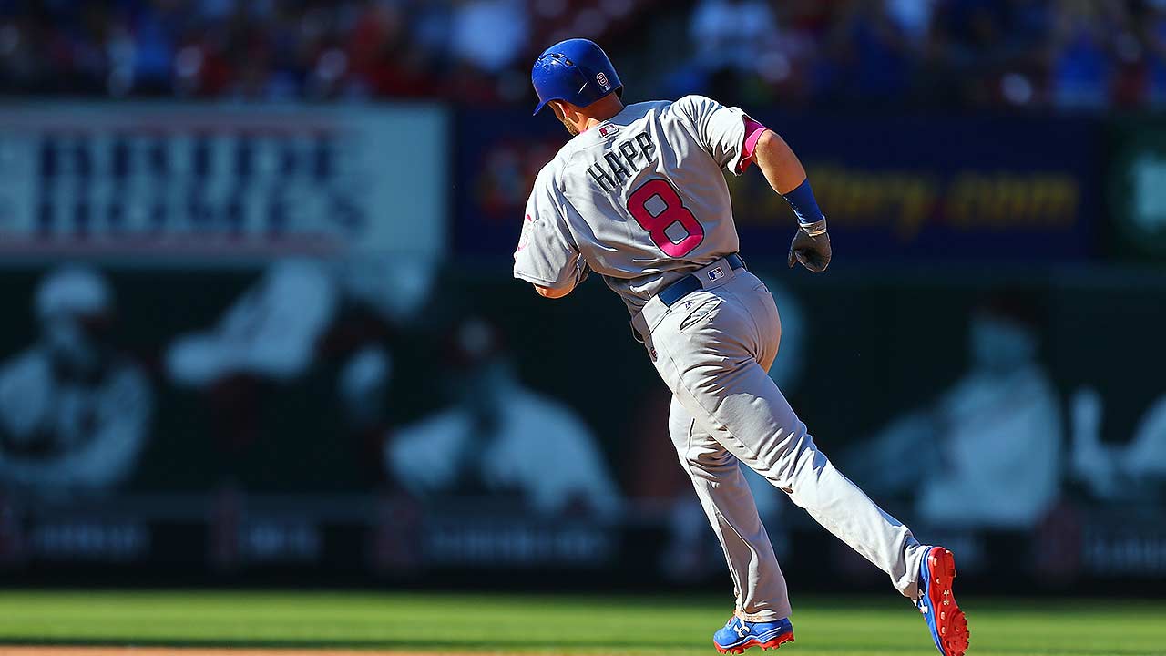 Cubs prospect Happ homers for first MLB hit