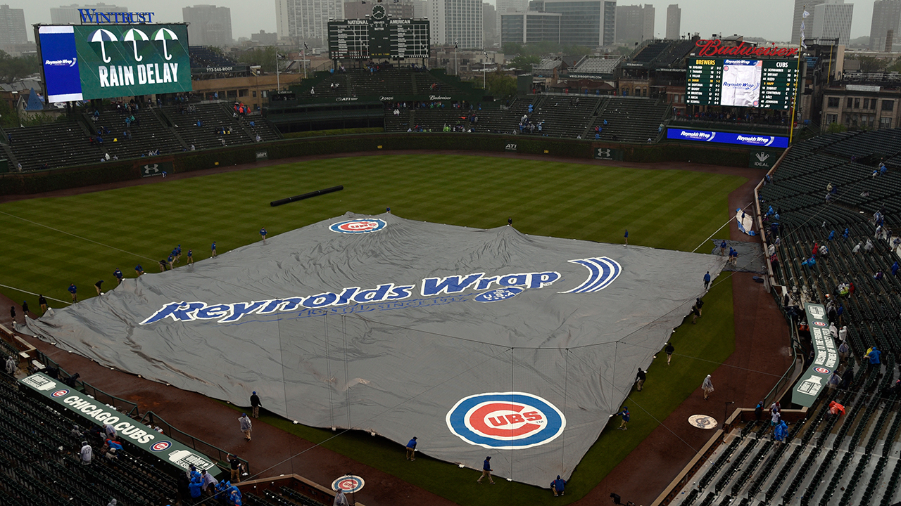 Brewers-Cubs opener delayed by rain