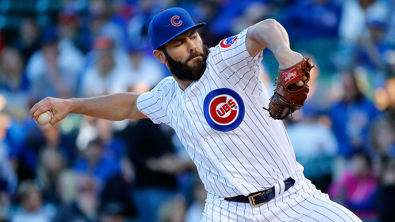 Arrieta passes 1st-inning test, holds off Fish