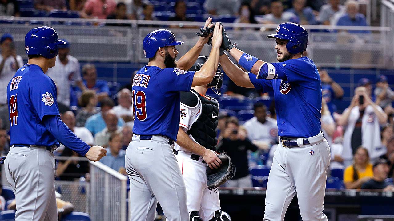 Cubs hit 3 HRs, crush Marlins behind Arrieta