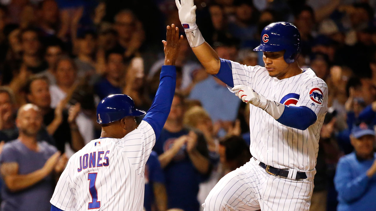 Contreras celebrates with anniversary homer